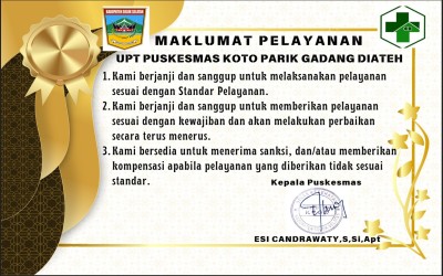 Maklumat Pelayanan Puskesmas KPGD